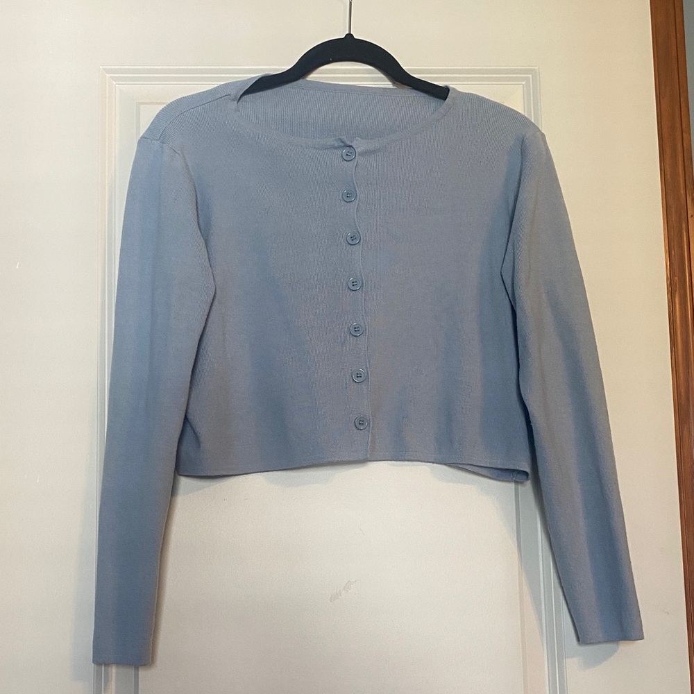 Light blue cropped sweater